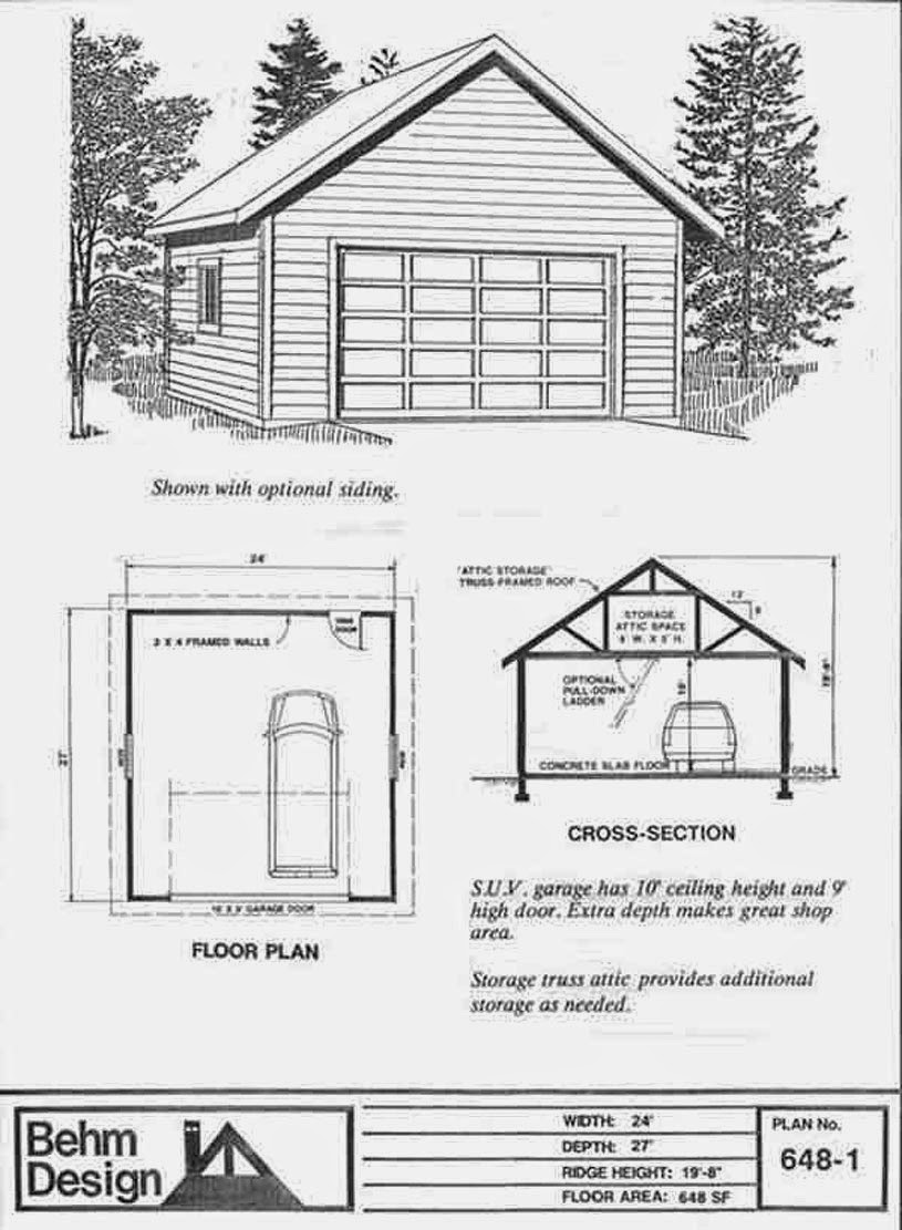 Garage Plans Blog Behm Design Garage Plan Examples Garage Plan 648