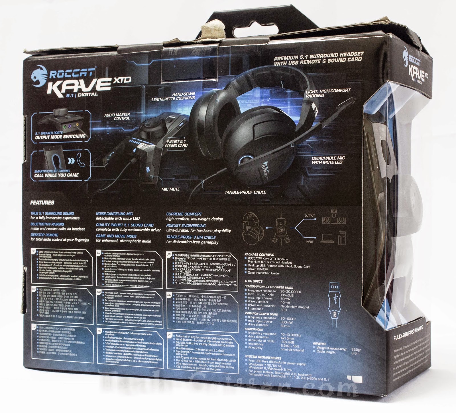 Unboxing & Review: Roccat Kave XTD 5.1 Digital Surround Sound Headset 110