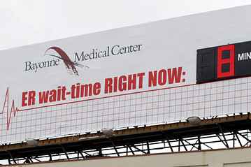 er emergency room wait billboards bankruptcy hospital billboard debuts after eli5 current wsj hospitals government wish don ones digital
