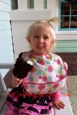 child with Mickey ice cream bar