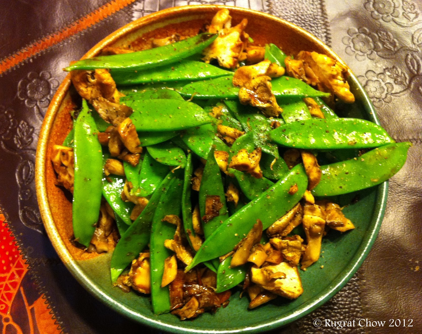 A Whole Food Life StirFried Oyster Mushrooms & Snow Peas