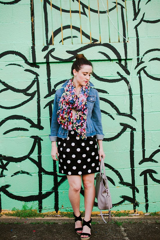 Here & Now: floral + polka dots