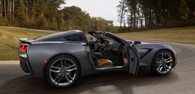 The 2014 Chevrolet Corvette Stingray side open