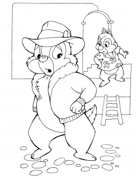 chip and dale coloring pages | Minister Coloring