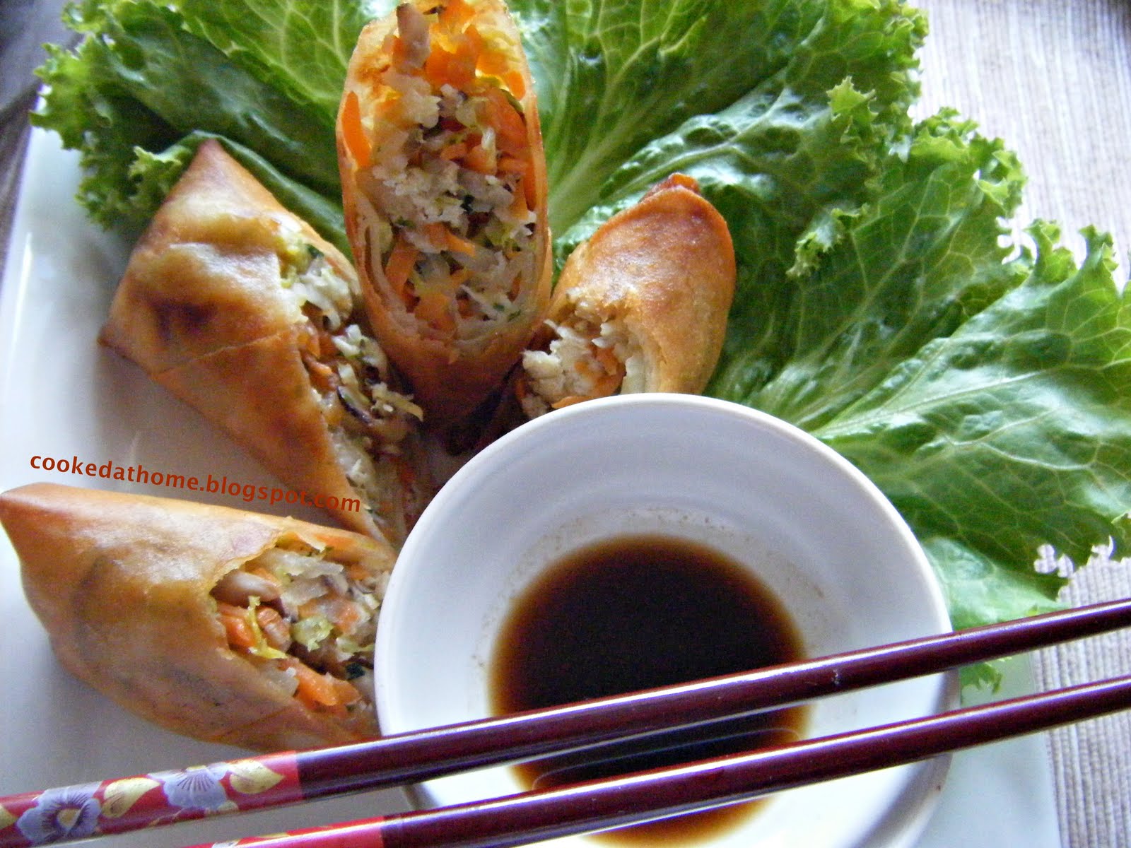 Cooking Home Deep Fried Spring Rolls