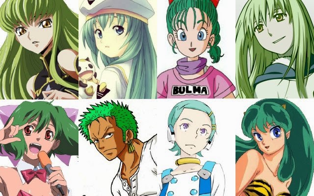 đoán những nhân vật nữ có mầu tóc xanh lá trong anime  Vy Anh Nguyen
