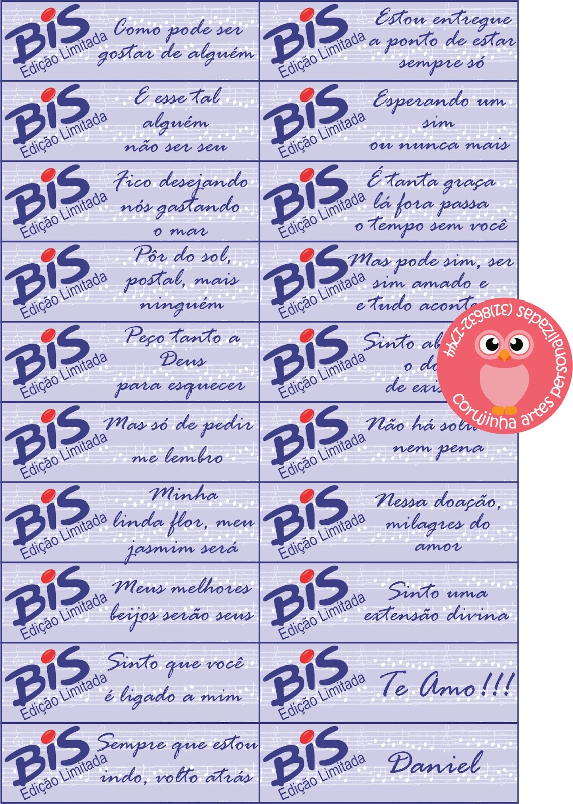 Bis Personalizado