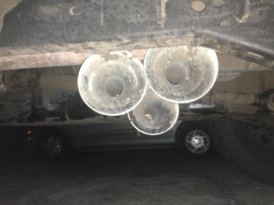 Train Horns installed on Jeep