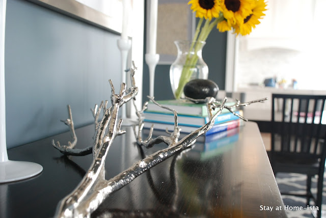 West Elm silver branch candelabra