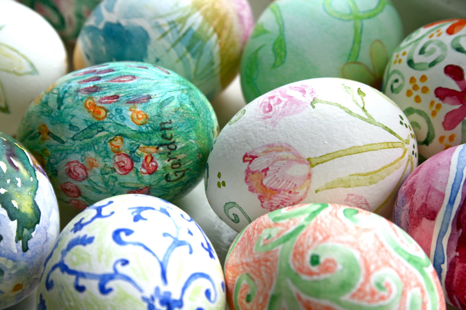 the given life Watercolor Eggs