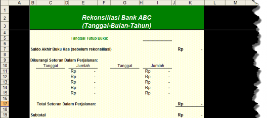 Vocca Ak Format Rekonsiliasi Bank Excel Template