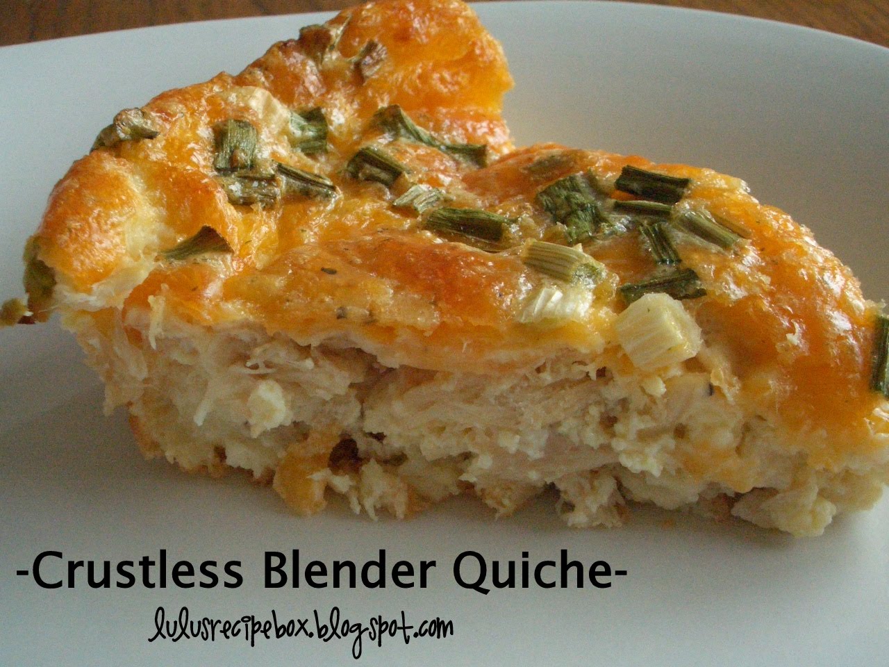 Leesh & Lu's Recipe Box Crustless Blender Quiche