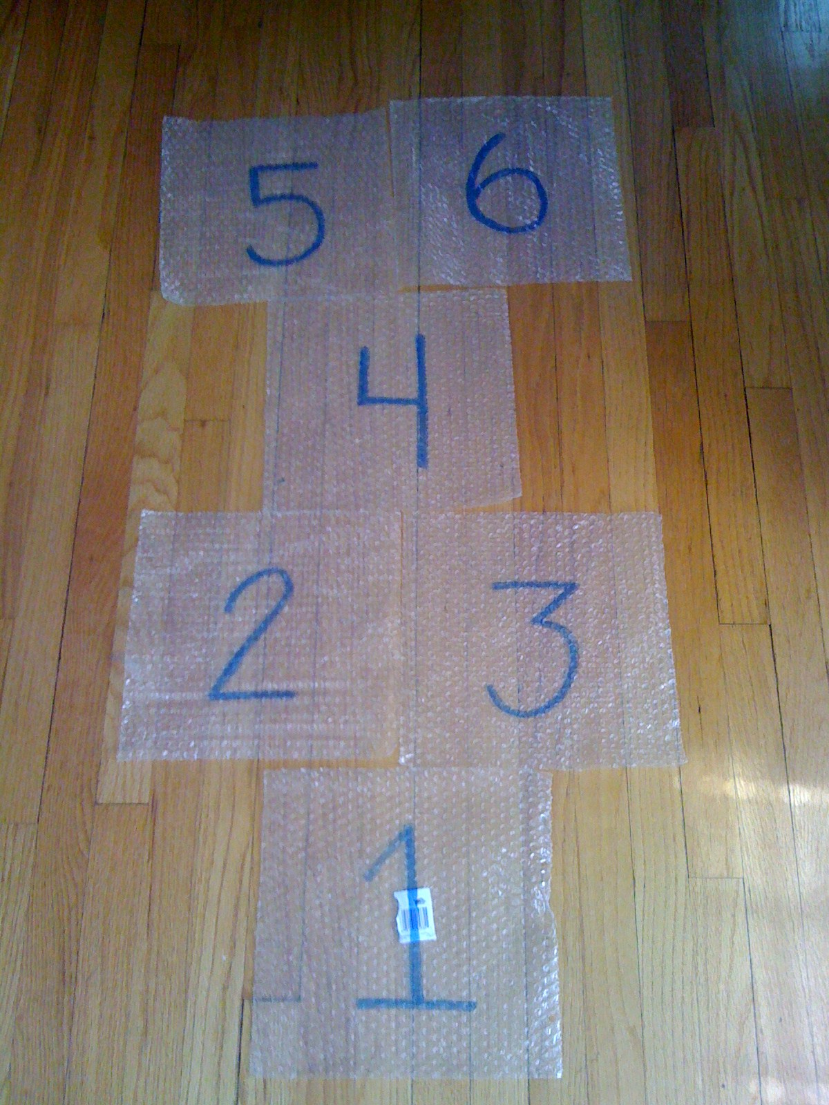 Gluten Free & Allergy Friendly Craft Complete Bubble Wrap Hopscotch