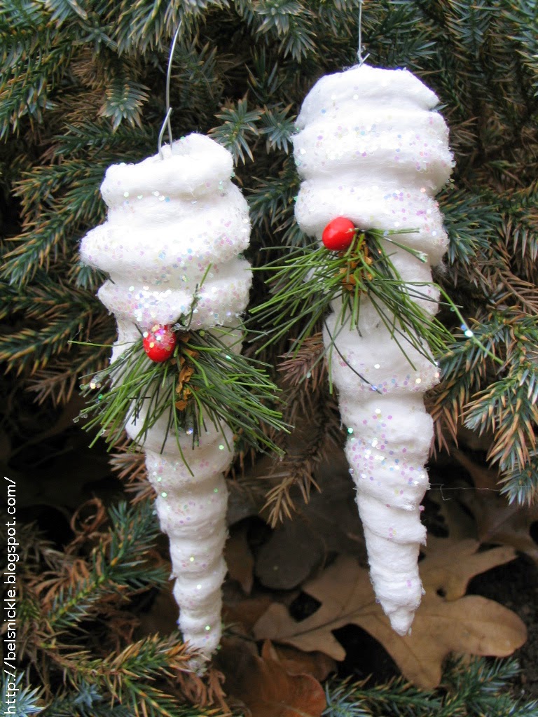 Craft Your Own Set of Spun Cotton Icicles Belznickle Blogspot Craft