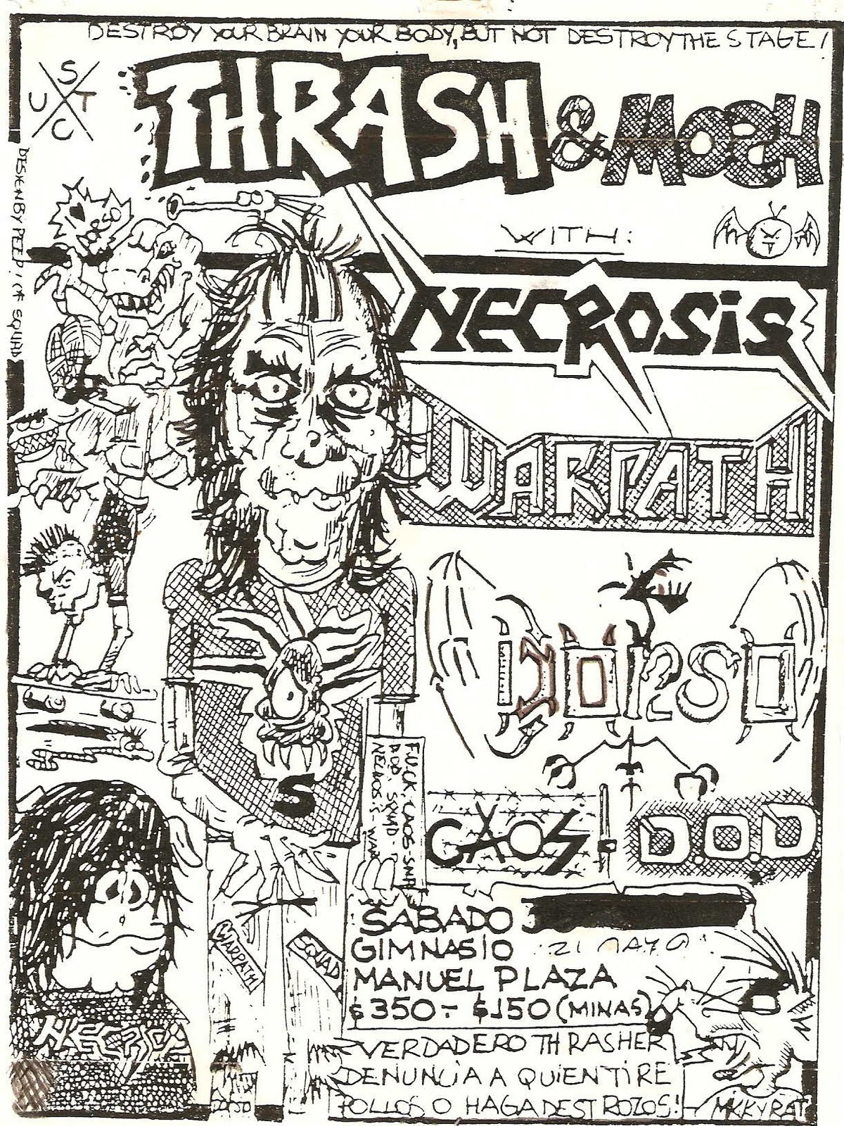 crucified for your sins more chilean metal flyers 1987 1994 last metal flyers