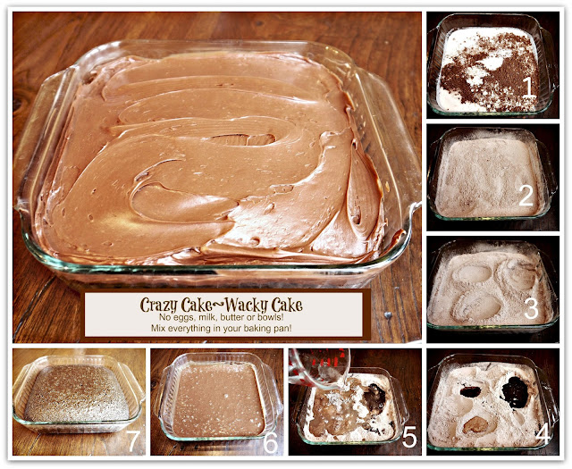CRAZY CAKE RECIPE (NO EGGS, MILK, BUTTER OR BOWLS) Crazy+cake+Wacky+Cake+Recipe+Tutorial+2