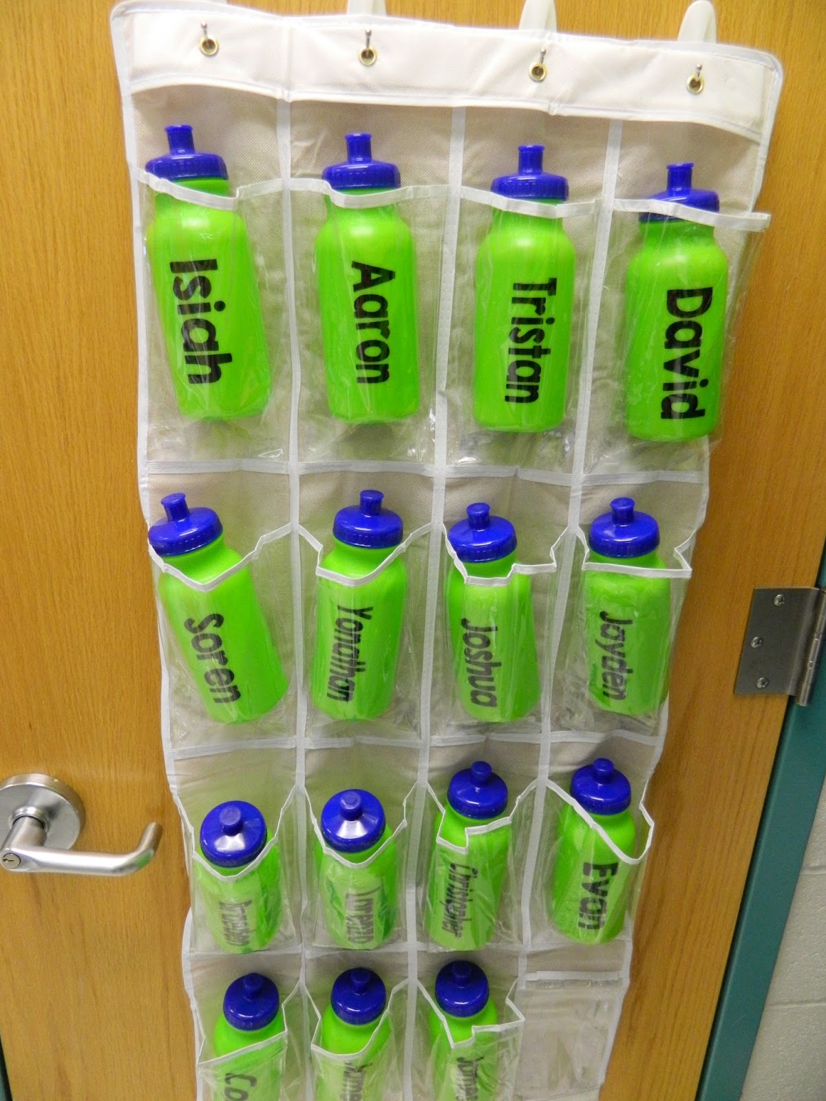classroom daycare organization water reveal decor bottle bottles preschool toddler holder childcare diy cubbies flamingo storage crafts age rooms classrooms
