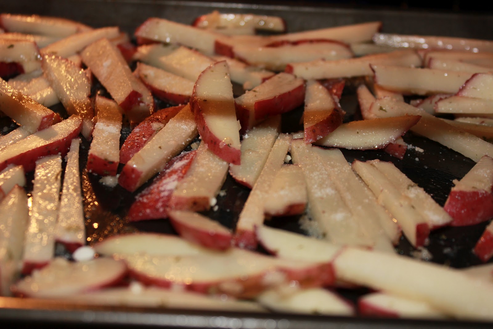 Never trust a skinny cook.... Baked garlic parsley fries