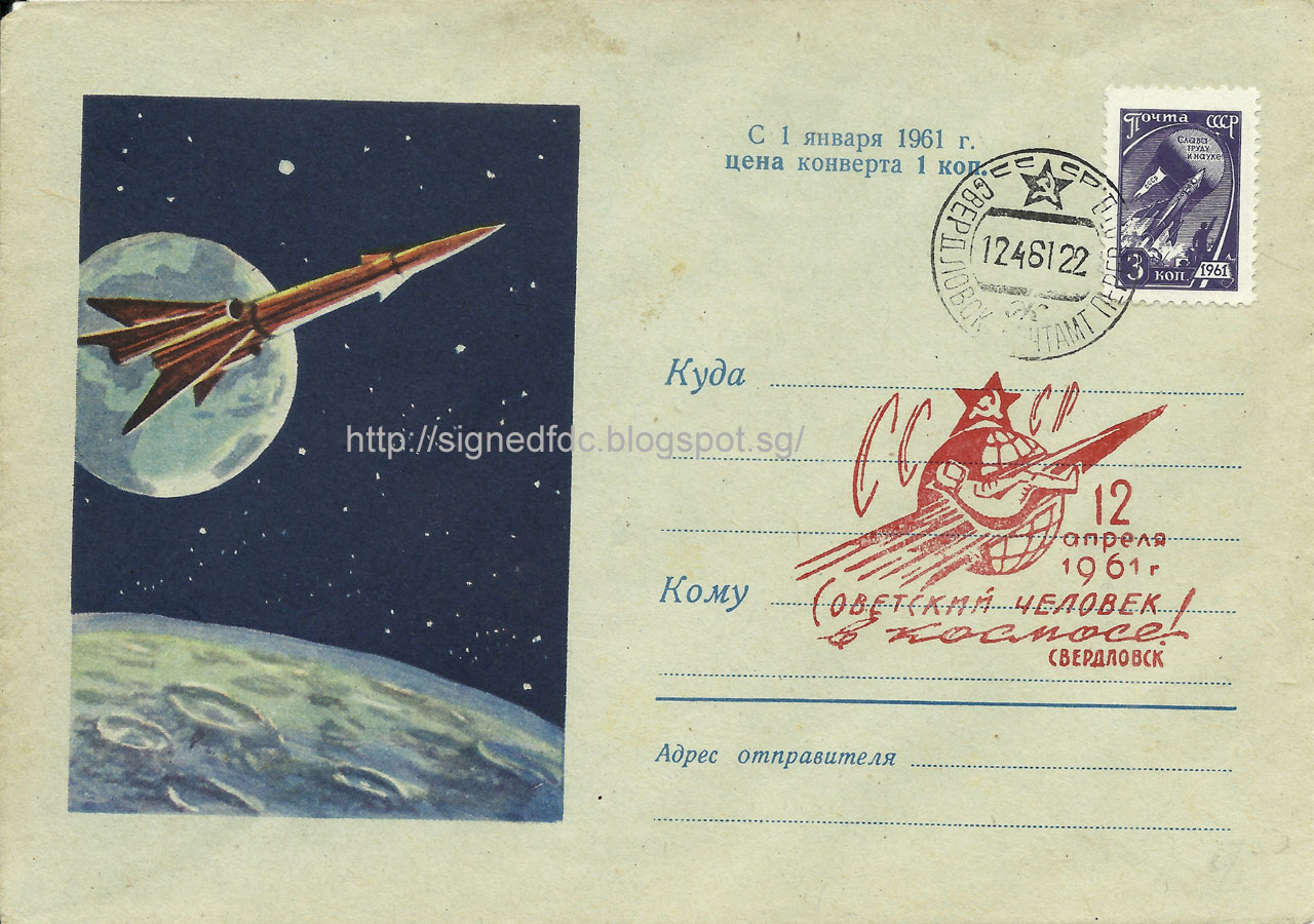 Signed Covers USSR 1961 Vostok 1