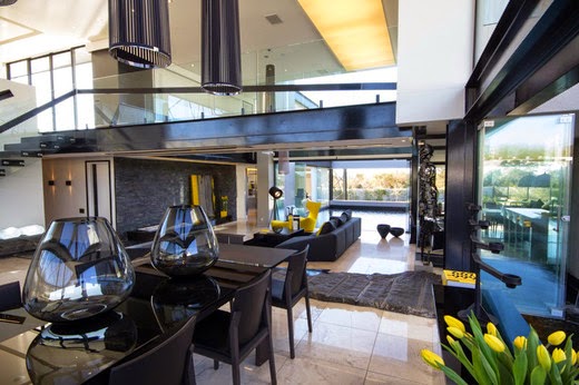 living-room and large office modern living room, open floor Modern design furniture