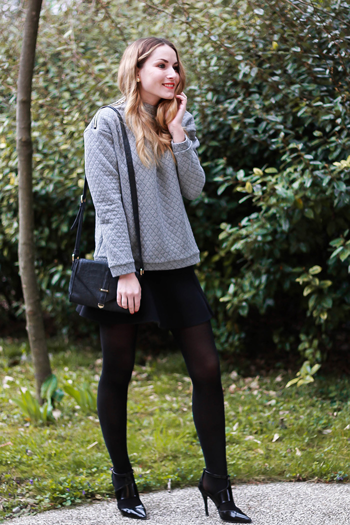 black grey outfit