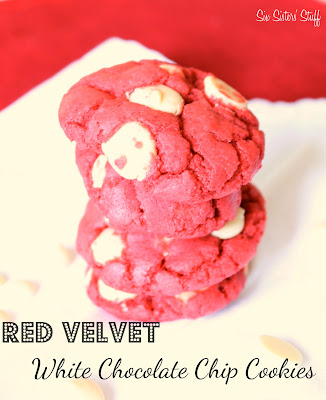 Red Velvet White Chocolate Chip Cookies From Cake Mix