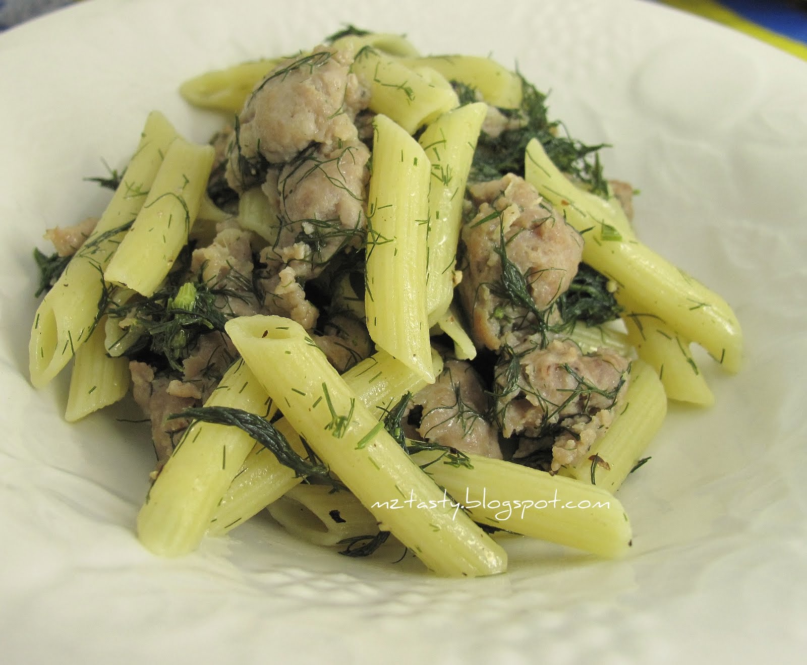 MzTasty's Kitchen, Savor The Flavor Pasta with Wild Fennel and Sausage