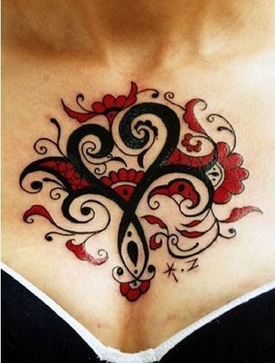cool DESIGNS CHEST TATTOO upper chest writing tattoo