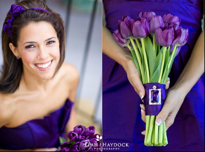 Beaux Mariages: Mariage en violet : séance photo