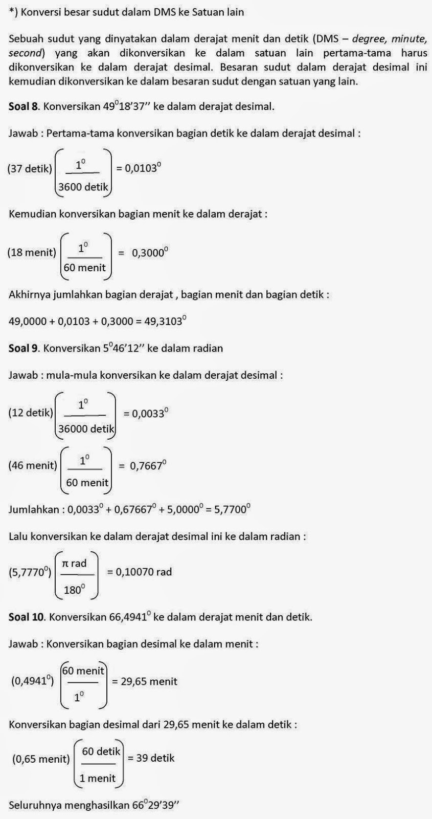 Blognya Lorens Konversi Sudut