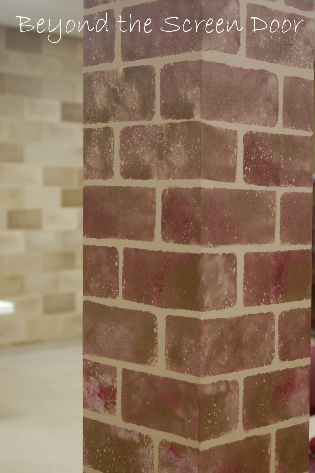Beyond the Screen Door Painting Brick Columns The Grapevine Part 2