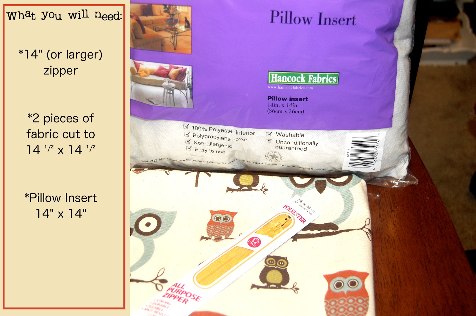 The Tangerine Simple & Cute Zippered Throw Pillow Tutorial