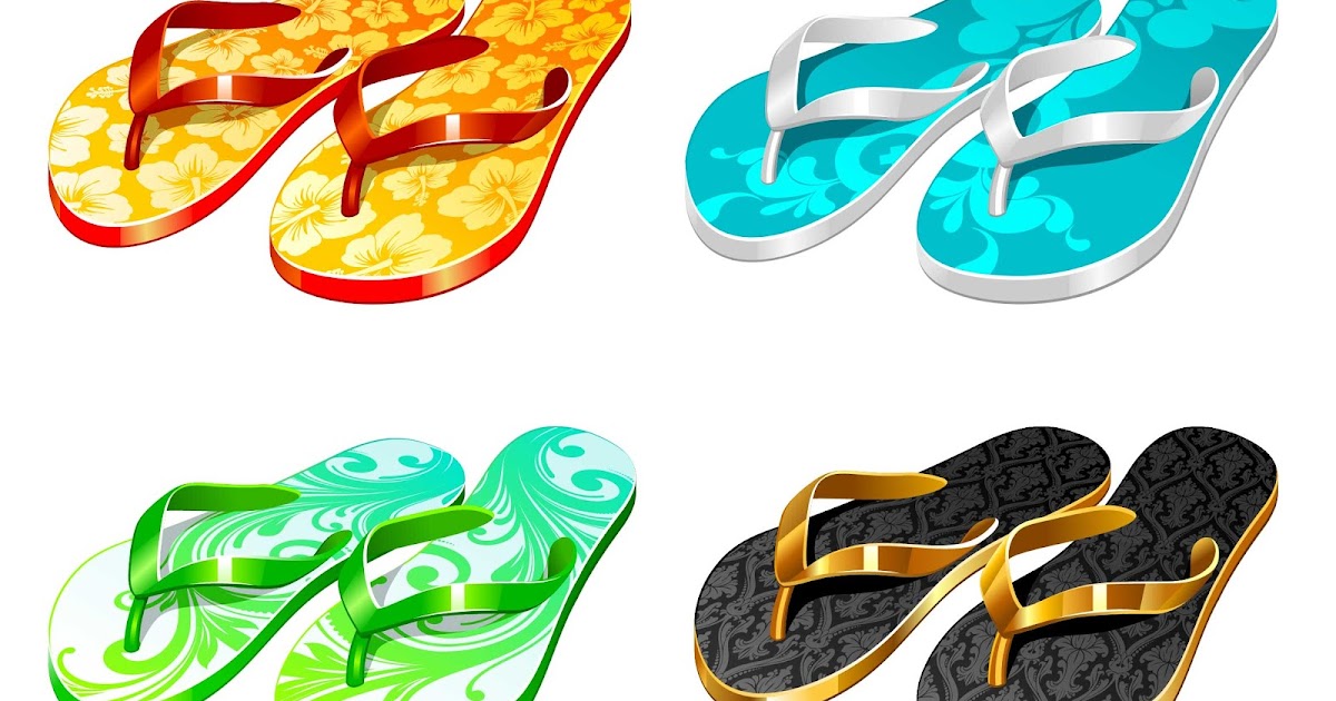 6 đôi dép tông lào đẹp file Vector công ty in ấn