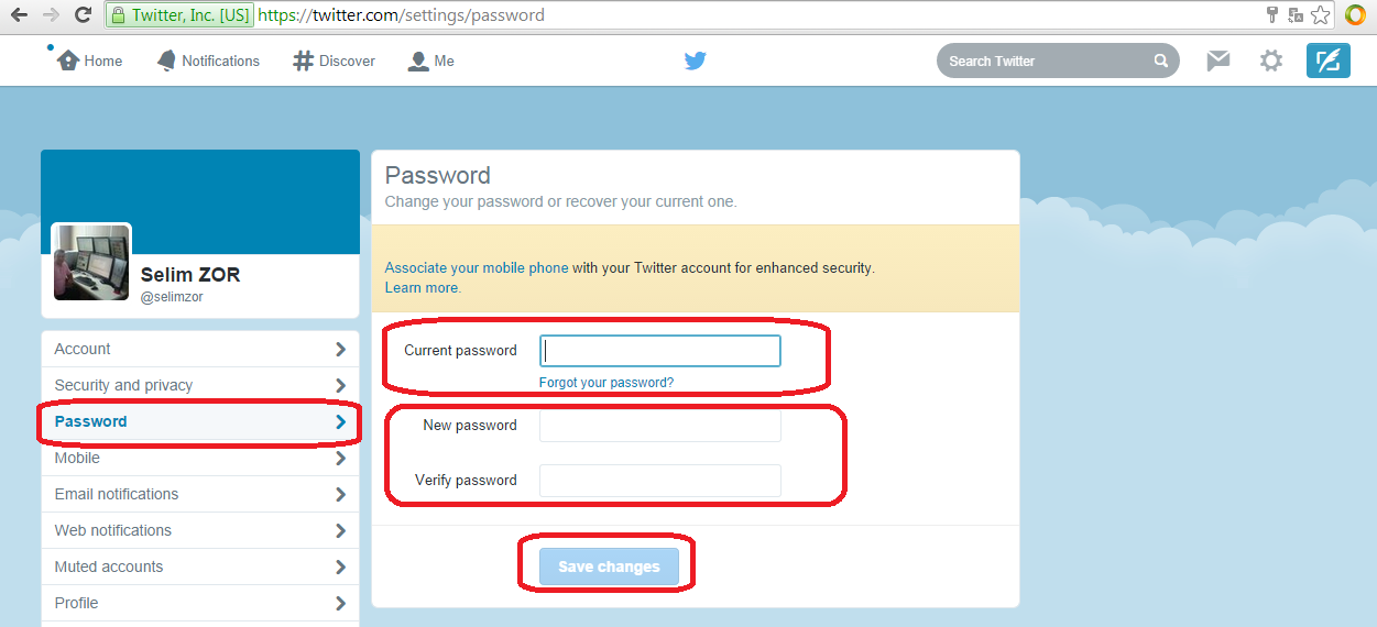 social media help how to change your twitter password how to change your twitter password