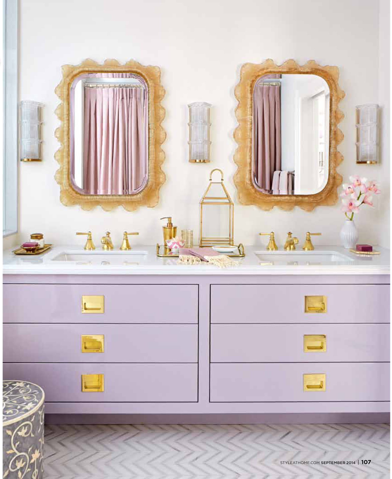 Tiffany Leigh Interior Design Lilac and Gold