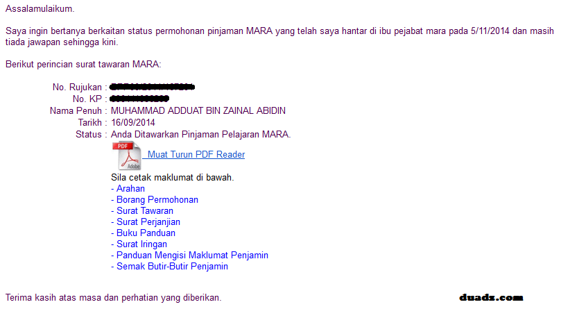 Diary UKM: Share Pengalaman Pinjaman Pelajaran Mara (eduloan) Diary UKM: Share Pengalaman Pinjaman Pelajaran Mara (eduloan)