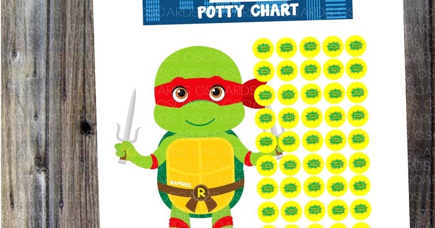 Ninja Turtle Potty Training Chart