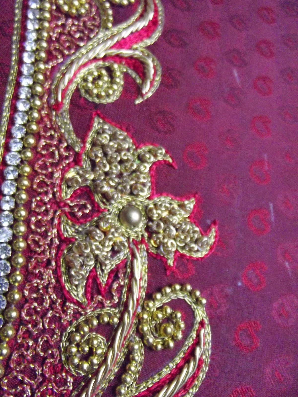 SRI AARI CREATIVES EMBOSSED THREAD WORK & EMBOSSED ZARDOSI WORK ON