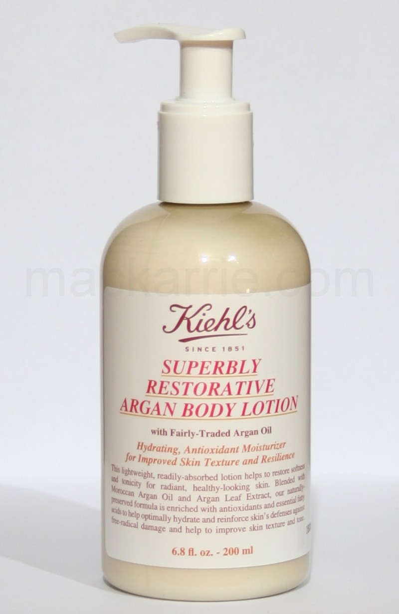 MacKarrie Beauty Style Blog Kiehl's Superbly Restorative Argan Body