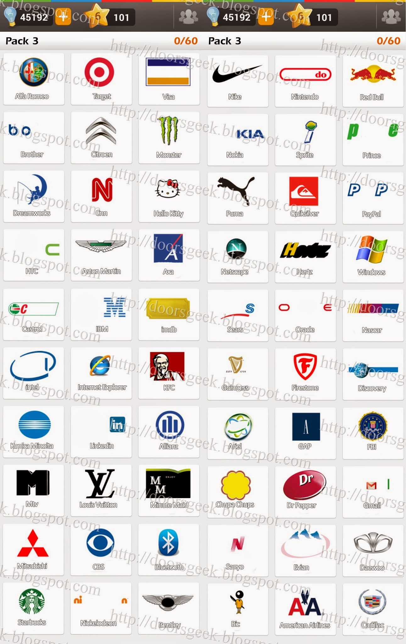 Logo Game Answers