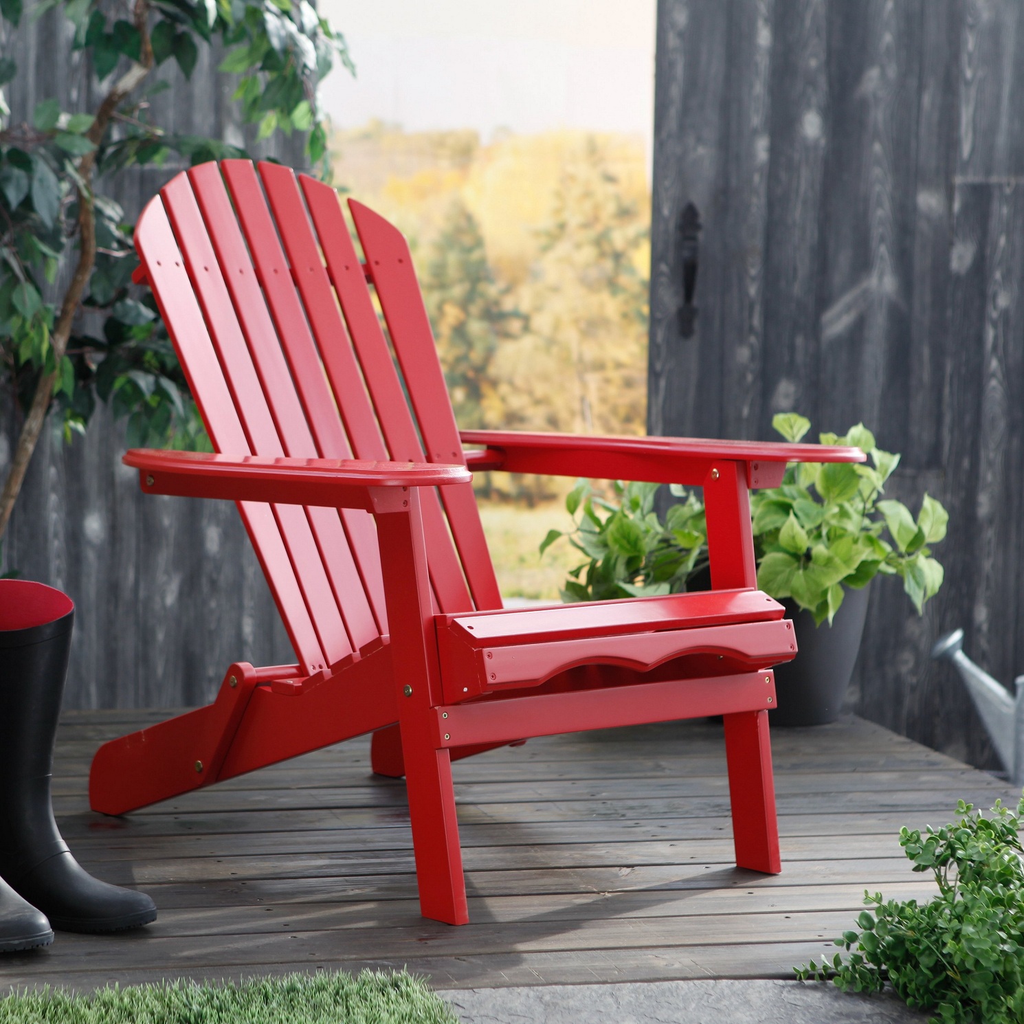 Incredible Design of Red Plastic Adirondack Chairs
