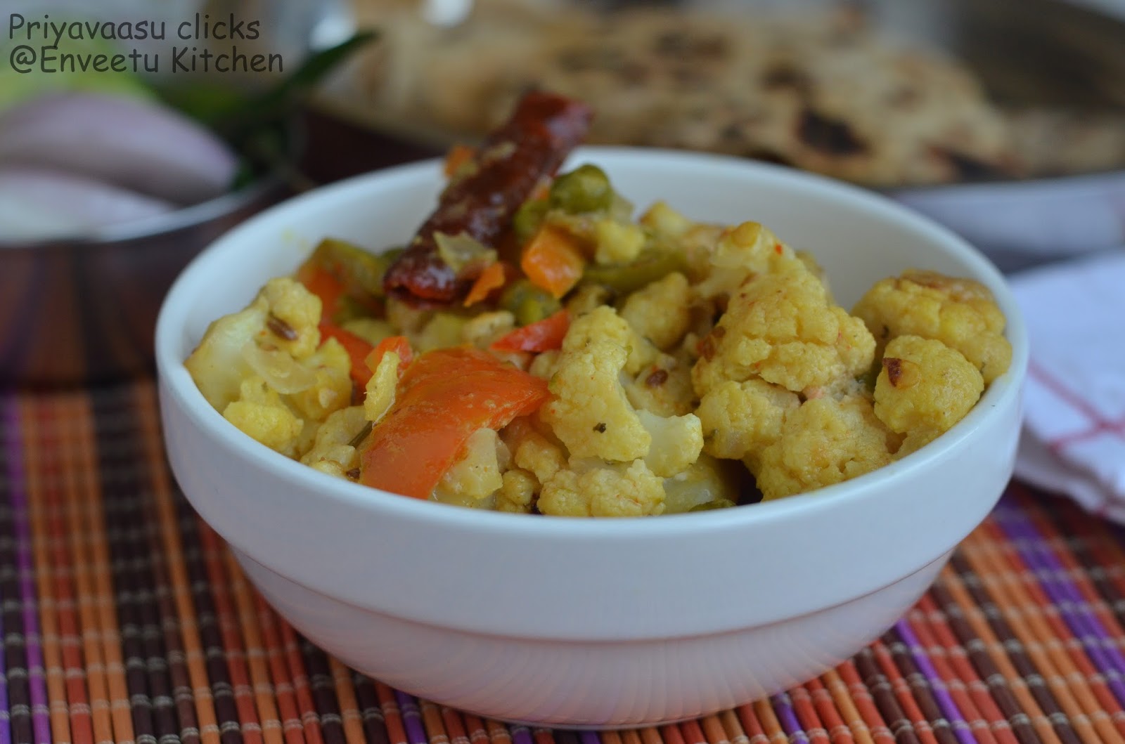 Tandori Gobi/Cauliflower Sidedish for Roti/Chapathi I Camp in my