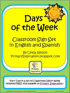 English & Spanish Days of the Week 