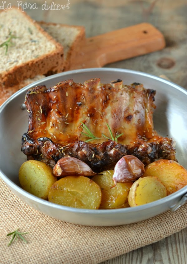 Costillas De Cerdo Al Horno Con Miel Y Mostaza