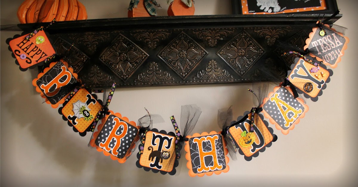 Simply Charming Crafts: Halloween Birthday Banner.