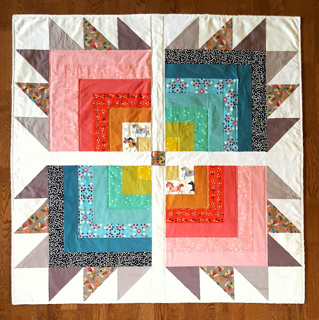 Big Bear Cabin Quilt using Birch Fabrics by Heidi Staples for Fabric Mutt