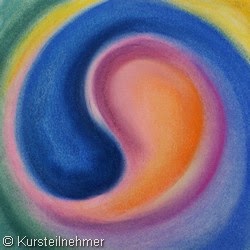 Das Engel Herz Gemalt Mit Pastellkreide Von Unvollendet Zu