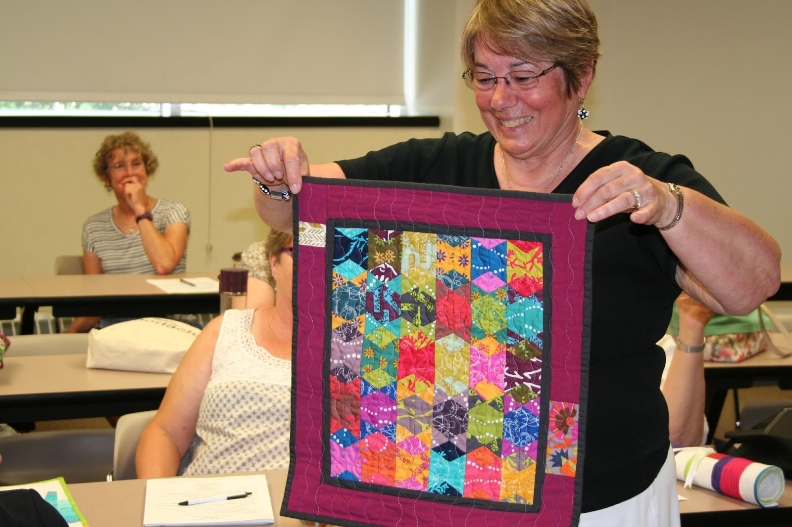 Great Lakes Modern Quilt Guild Miniquilt swap, July 2015
