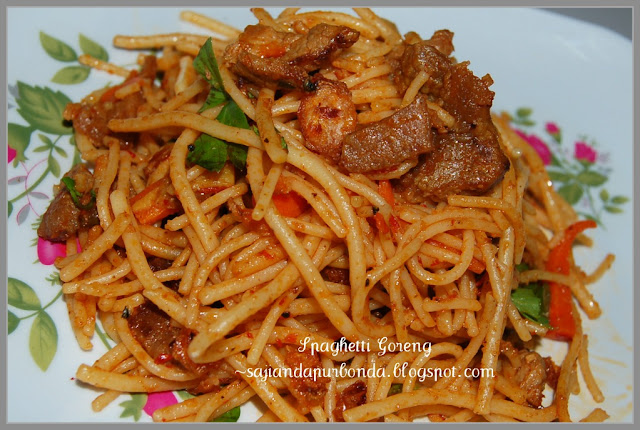 Sajian Dapur Bonda Spaghetti Goreng Bonda