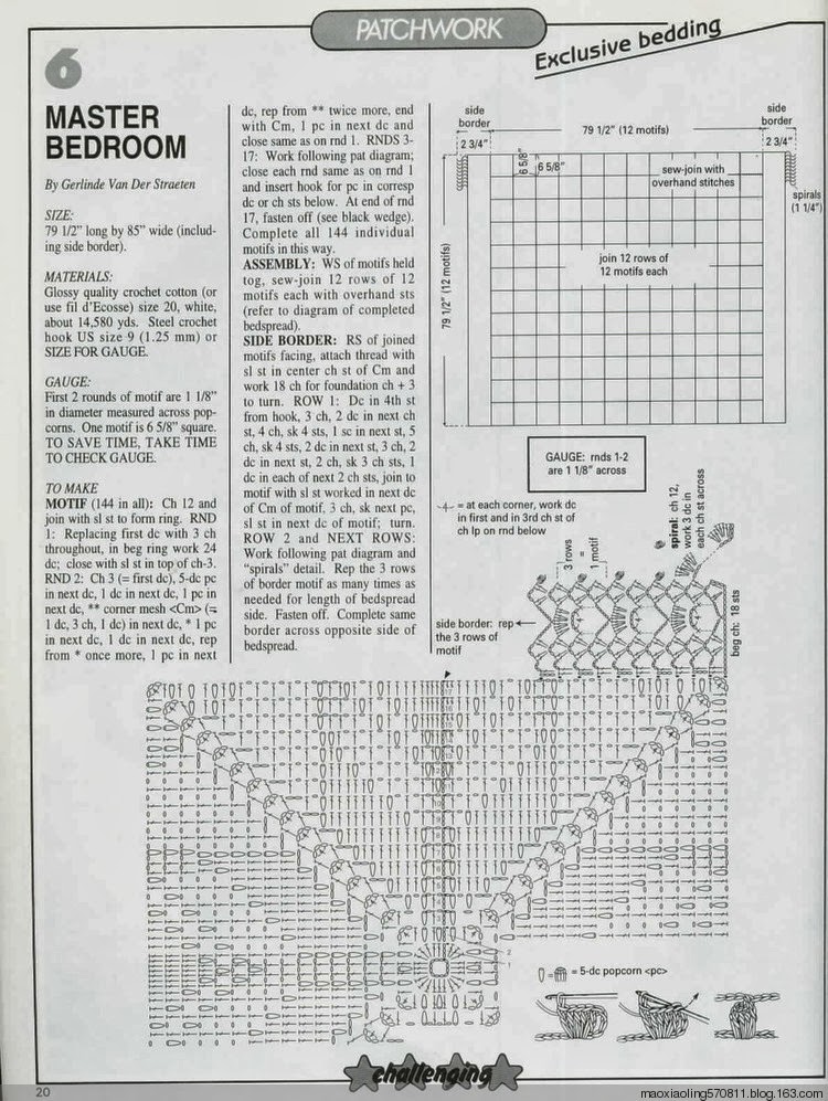 Crochet Knitting Handicraft bedspread